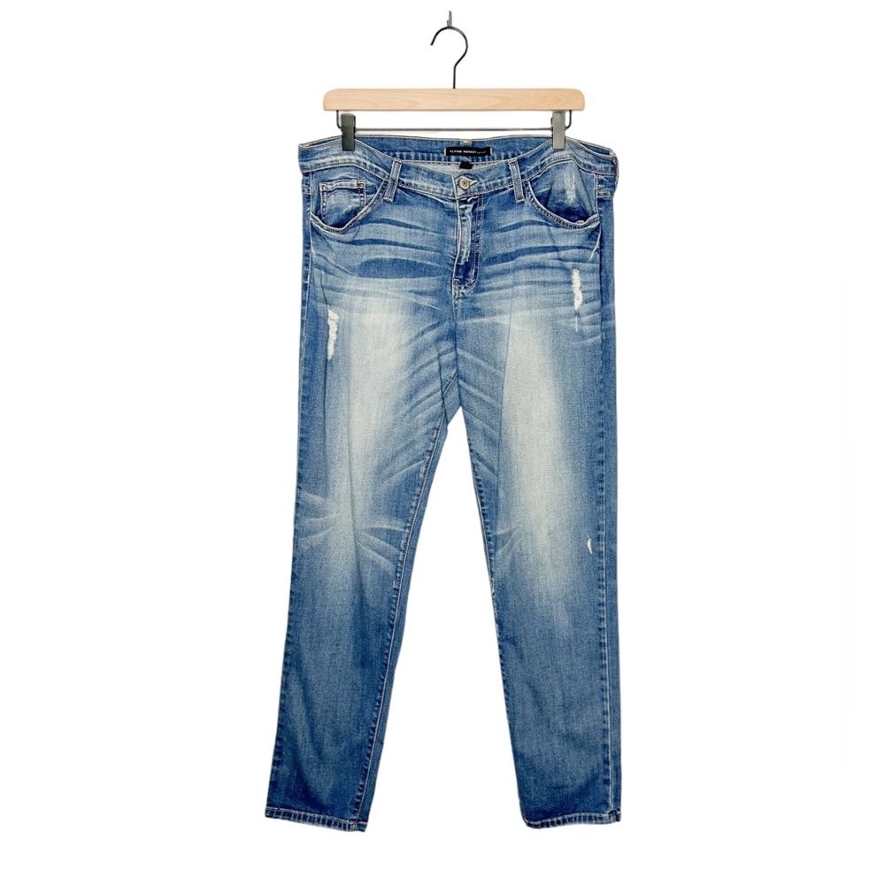 Flying Monkey Platinum Straight Leg Mid Rise Stretchy Denim Jeans 30